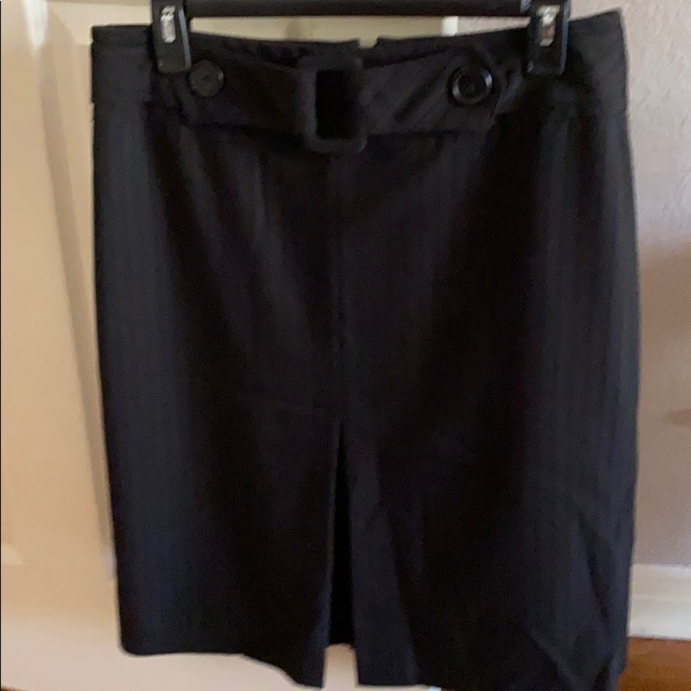 Black a line skirt